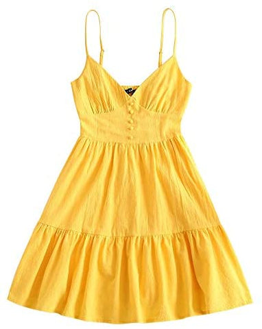 ZAFUL Women's Mini Dress Spaghetti Straps Sleeveless Boho Beach Dress