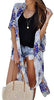 Image of Relipop Women's Chiffon Blouse Loose Tops Beach Kimono Floral Print Cardigan