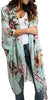 Image of Relipop Women's Chiffon Blouse Loose Tops Beach Kimono Floral Print Cardigan