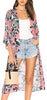 Image of Relipop Women's Chiffon Blouse Loose Tops Beach Kimono Floral Print Cardigan