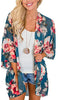 Image of Relipop Women's Chiffon Blouse Loose Tops Beach Kimono Floral Print Cardigan