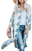 Image of Relipop Women's Chiffon Blouse Loose Tops Beach Kimono Floral Print Cardigan