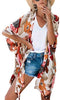 Image of Relipop Women's Chiffon Blouse Loose Tops Beach Kimono Floral Print Cardigan